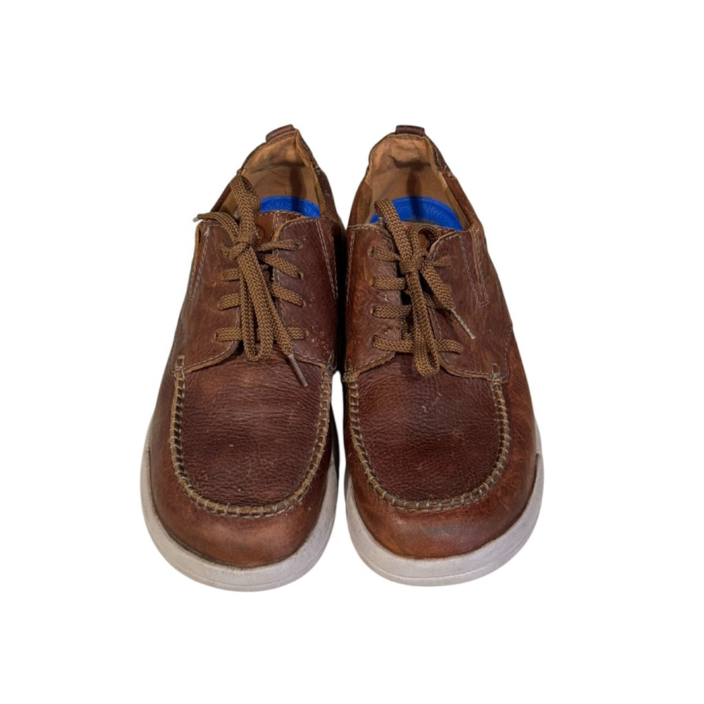 Clarks Men's Driftway Low Dark Brown Leather Casual Comfort Shoes Size 11M - Picture 4 of 11
